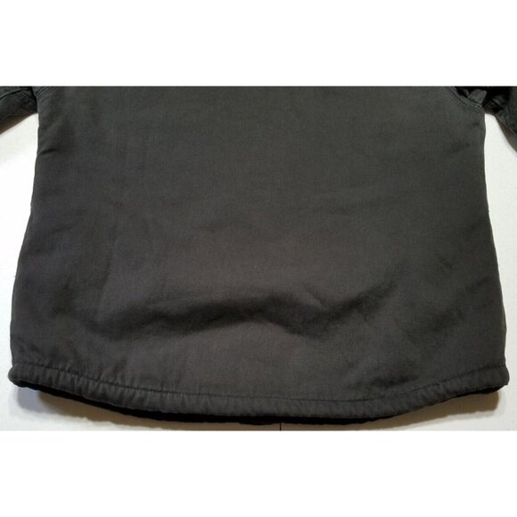 JACHS New York Snap Up Removable Hood Faux Fur Lined Black Canvas Jacket Men's M - Picture 12 of 14